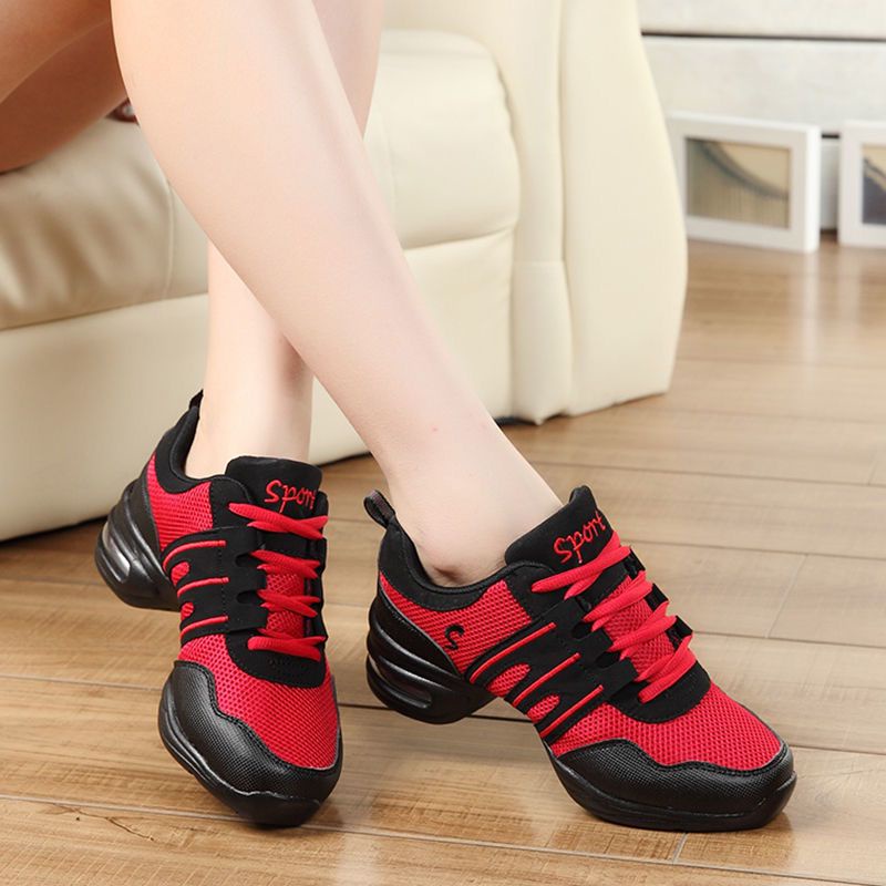 Sepatu dansa Wanita  Sepatu siswa Sepatu Sneakers Wanita Bahan  Gaya Modern Breathable Lembut Untuk Dansa Jazz yang anti selip