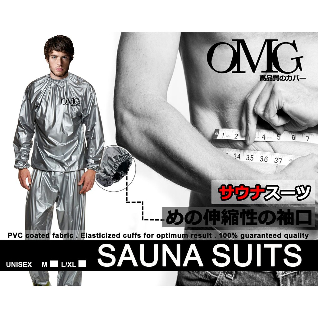 OMG Sauna Suit / Baju Sauna / Jaket Celana Sauna Pembakar Lemak Pria - Wanita