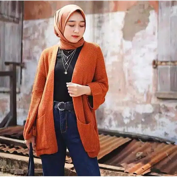 CARDIGAN RAJUT WANITA LAVELLA OVERSIZE / ATASAN RAJUT WANITA / SWEATER RAJUT WANITA