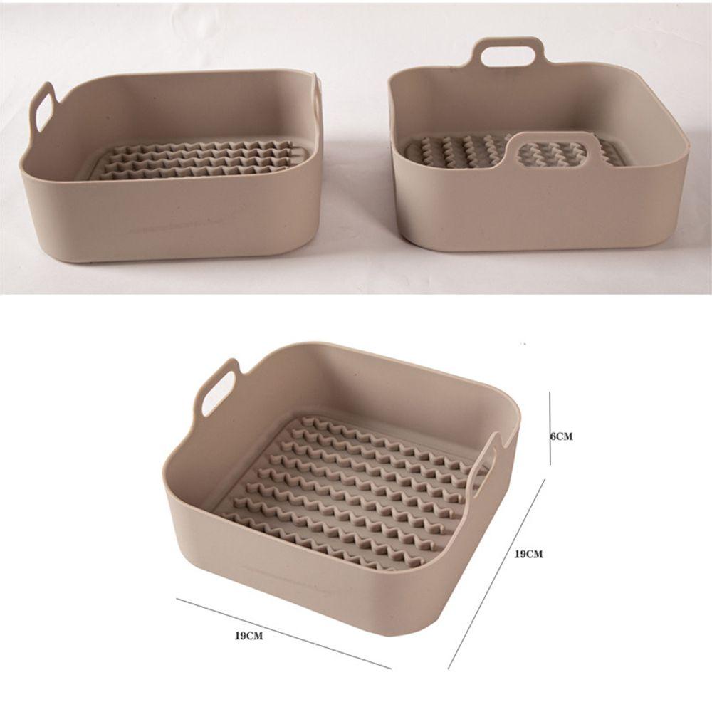 Solighter Air Fryer Silicone Pot Alat Masak Pizza Piring Roti Fried Chicken Grill Pot Tray Baking Basket