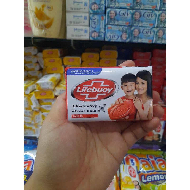 Sabun Mandi Lifebuoy Anti Bactrial soap activ silver + formula