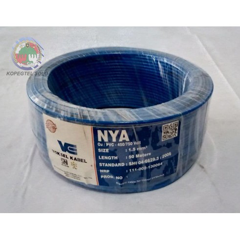 Voksel kabel Listrik NYA 1.5; 1x1.5 mm 50M