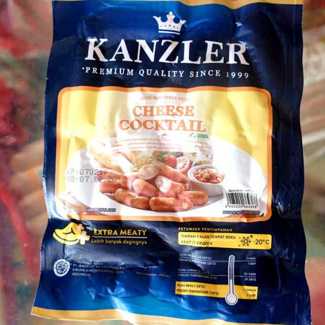 

Kanzler Cheese cocktail sausage 500gr