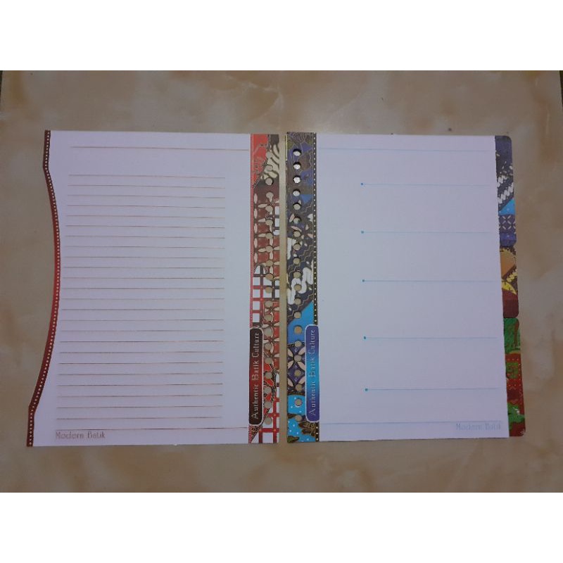 

pembatas binder A5 Modern batik