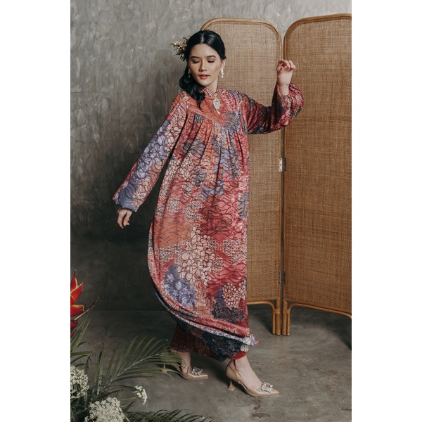 Dress Terusan wanita Gamis Kaftan Arabian Turkey Batik Modern Mewah Oversize Baju Pesta Nikahan Prem