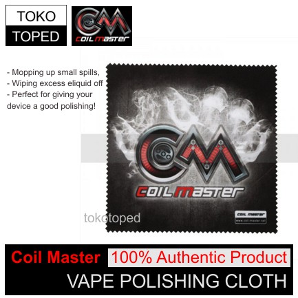 Authentic Coil Master Vape Polishing Cloth | kain rda rba rdta vapor