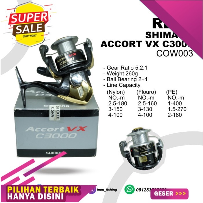 *Promo Murah* REEL SHIMANO ACCORT VX C3000