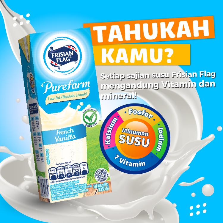 Frisian Flag Low Fat French Vanilla 225 ml x 6