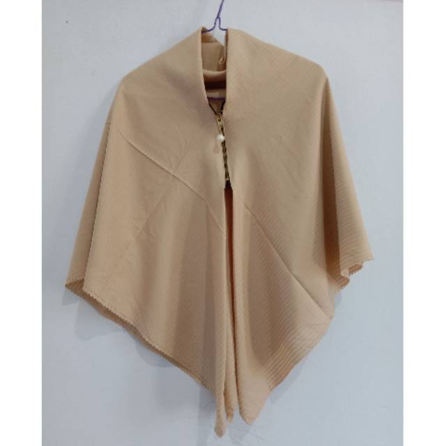 Hijab Zipper polos instan / Hijab resleting mutiara / Bisa COD
