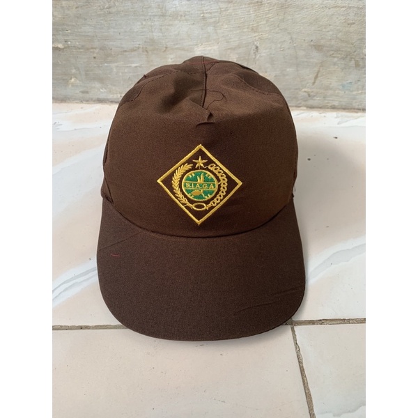 topi siaga pramuka putra/putri bordir