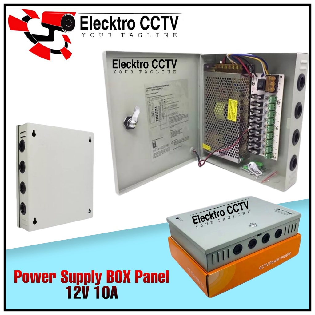 POWER SUPPLY BOX 12V 10A - 9 CHANNEL