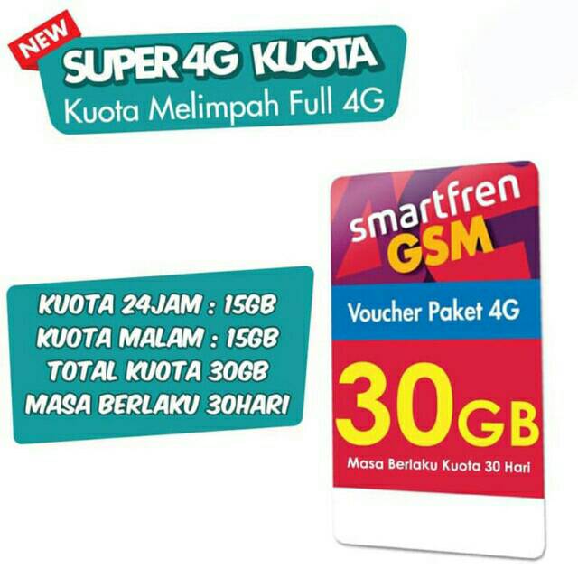 CHAT-Vocher smartfren 30GB