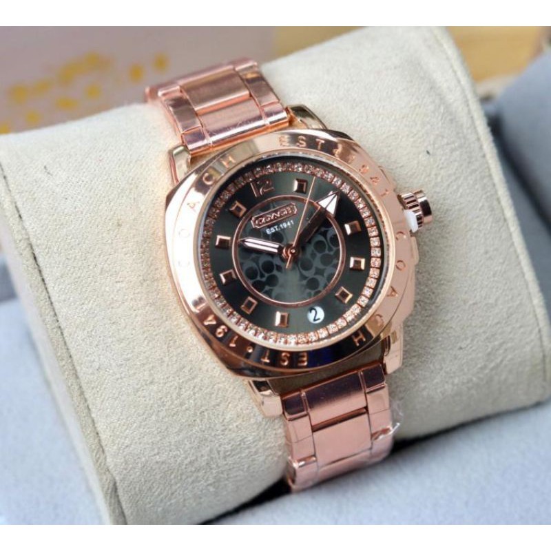 Jam Tangan Wanita Luis LV 2022 Stainless Steel Tanggal Aktif - Free Box Batre Cadangan Original