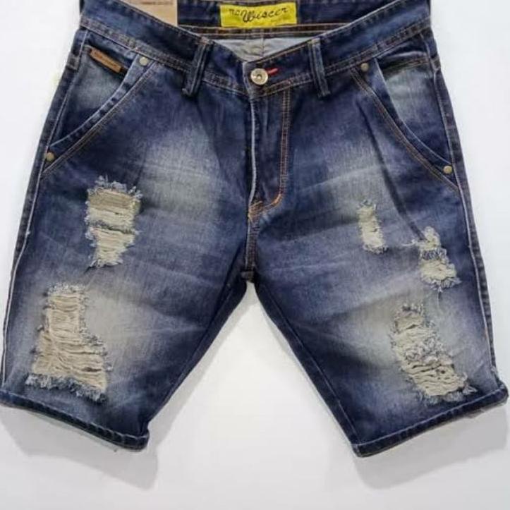 Terbaru.. Celana pendek jens sobek distro bandung terbaru cowok keren celana levis celana denim mode