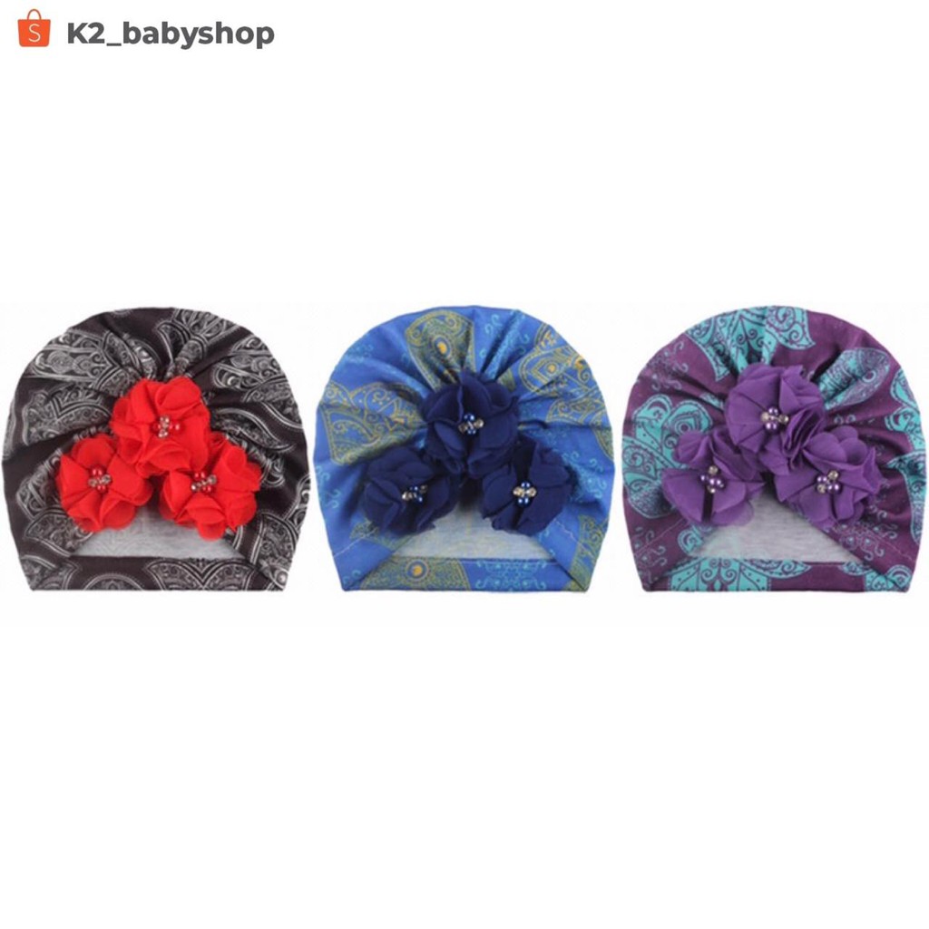 BABY K2 - TURBAN BAYI BUNGA MOTIF BATIK KODE 00065