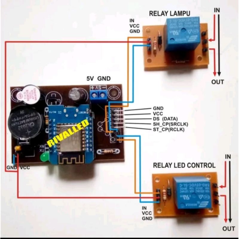 Controller Jam Waktu Sholat Seven 7 Segment WiFi
