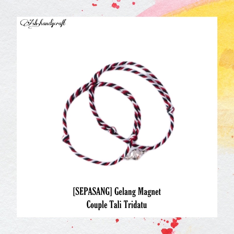 ASB - [Sepasang/2pcs] Gelang Magnet Couple Tali Tridatu