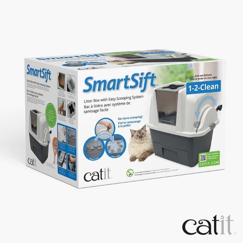 Catit Smartsift Litter Box Sifting Otomatis - toilet kucing cat it