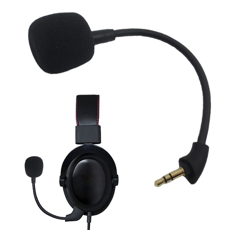 Cre Mic Boom Headphone 3.5mm Dengan Cover Busa Noise Canceling Untuk Hyper X Cloud Mix