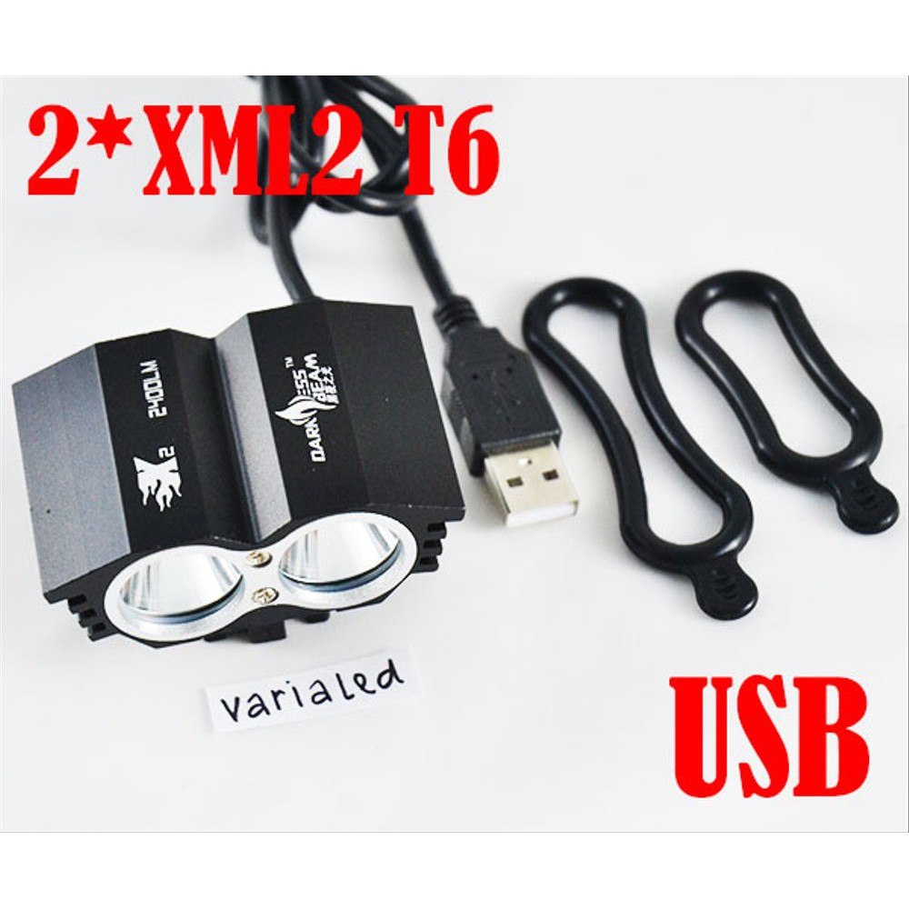 USB NEW Owl Eye X2 LED 2x Cree XM-L2 T6 Bicycle / Sepeda 5-7.5 Volt 3 Mode