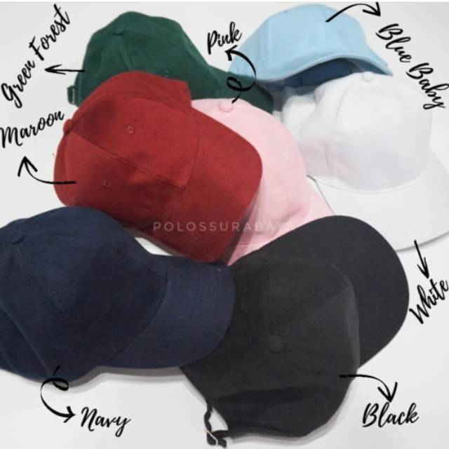 SweaterPolos Crewneck Basic Hitam Black Unisex Premium Quality GRATIS Topi Basebal Caps