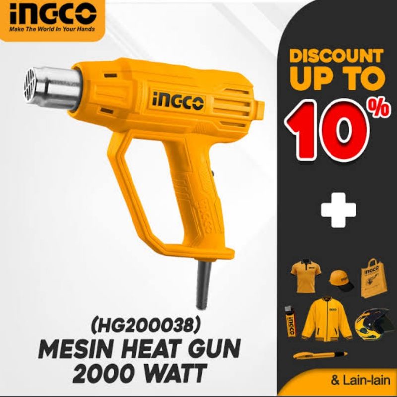 MESIN ELECTRIC HEAT GUN 2000WATT SUPER SELECT HG200038 INGCO