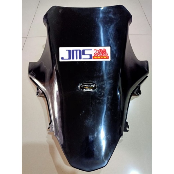 Winshield visor honda pcx 150 dan pcx 160 new tinggi/panjang bening hitam riben pnp