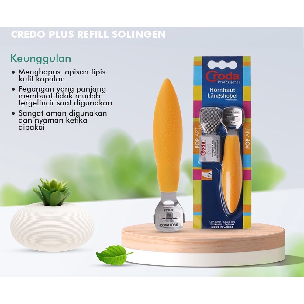 Alat Pembersih Kapalan Kerokan Kaki Pisau Penghilang Kulit Mati Kaki Anti Kasar Pedicure Credo Soligen best seller