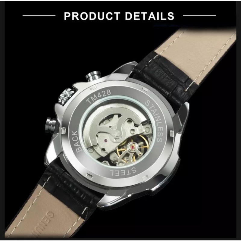 Jam Tangan Pria Keren Automatic Mechanical Winner Sporty Casual