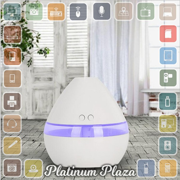 Taffware Aroma Therapy Air Humidifier Night Light 300ml - HUMI H29`YCM1K0- White