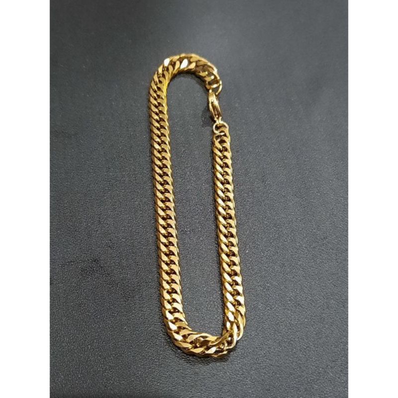 gelang tangan rantai baja gelang tangan rantai titanium gelang tangan cowok keren gelang tangan pria gelang tangan silver gelang tangan gold