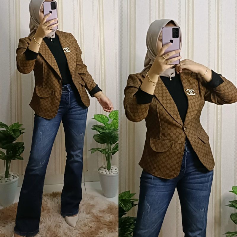 Blazer gucci import bkk - Gucci rompi premium - outer besic wanita