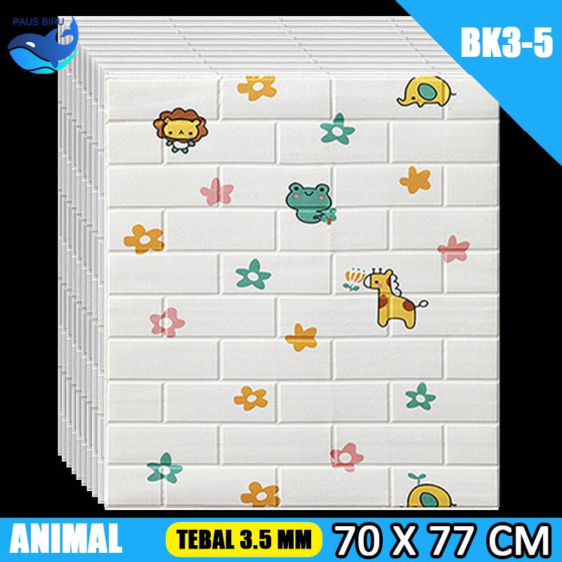 Wallpaper dinding wallfoam 3d motif gambar Dekorasi Kamar murah 70x77cm-ANIMAL