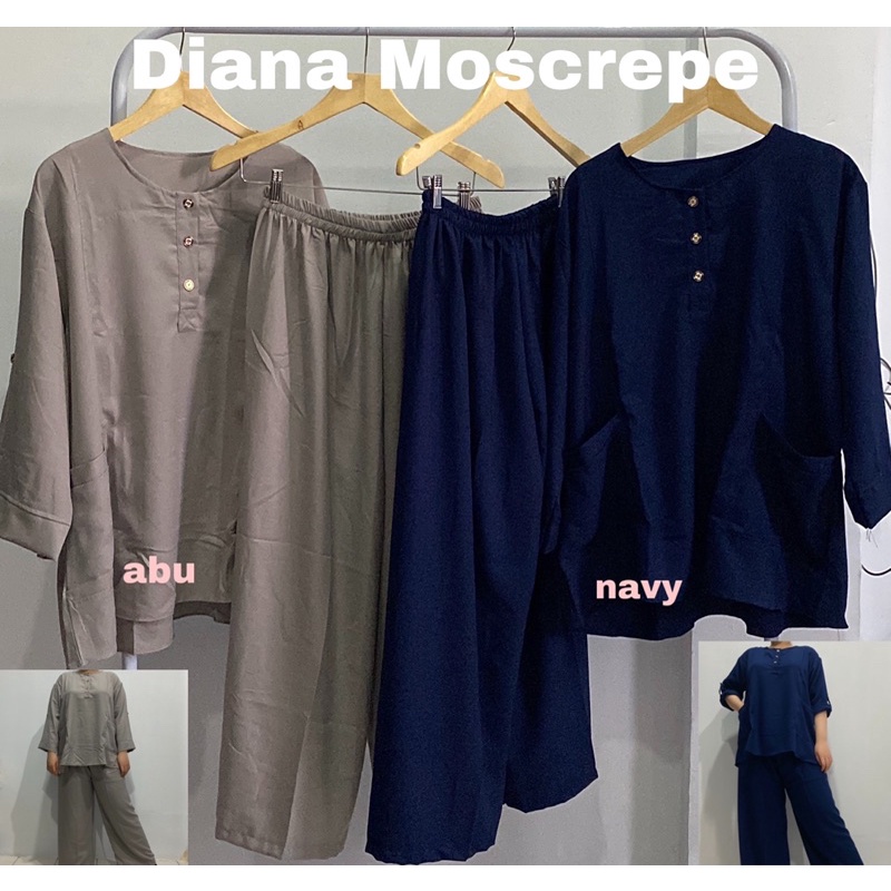 DIANA MOSCREPE - Baju Setelan Jumbo - SET JUMBO - Baju Setelan Wanita Celana Jumbo - Baju Setelan Wanita Muslim - Baju Setelan Wanita Premium - Baju Setelan Wanita Murah - Set Jumbo Murah