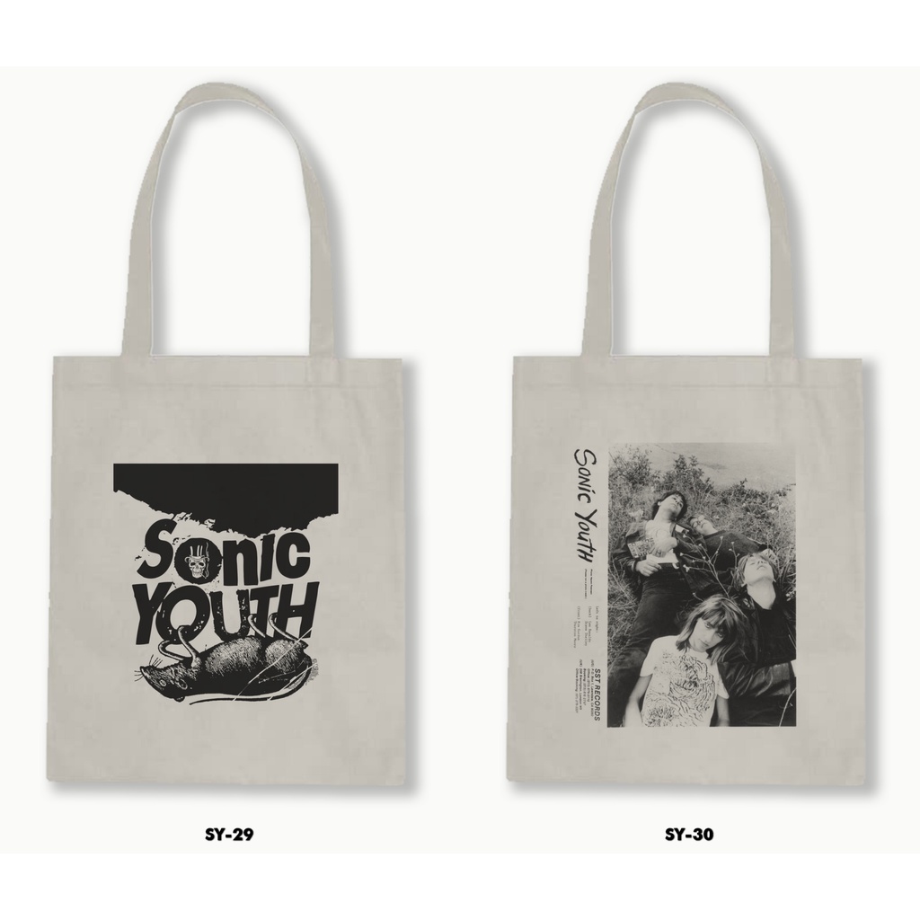 TOTE BAG BLACU - SONIC YOUTH 02