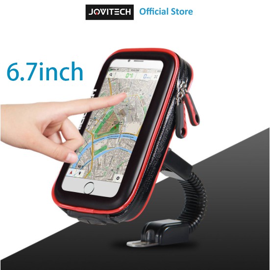 【COD】Jovitech Holder Motor Dudukan HP Spion Waterproof XL 4.7-6.7inch  M9/M14/M15