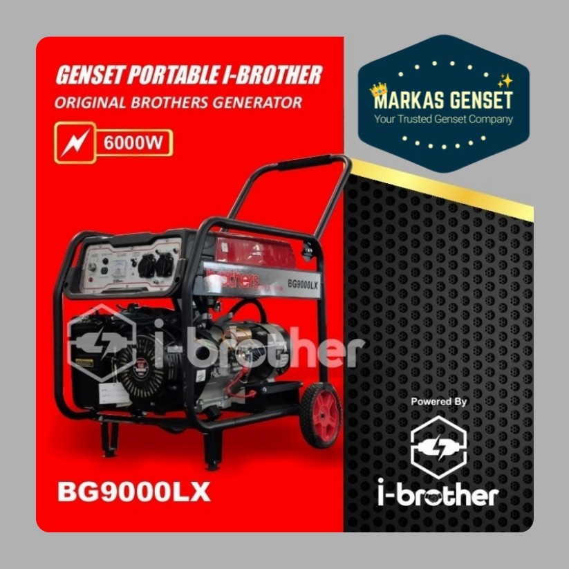 Genset bensin 6000 Watt | Brother BG9000LX | Copper | Bergaransi