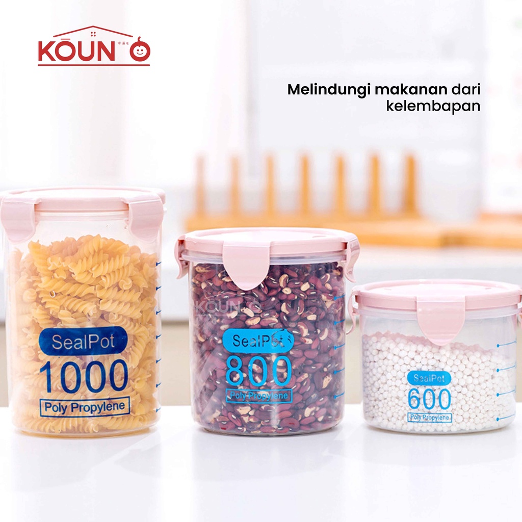 Toples Sealware Tempat Penyimpanan Makanan Kue MPASI Susu Bahan PP Food Grade Toples Transparan Tempat Nyimpan Makanan Dengan Karet Seal