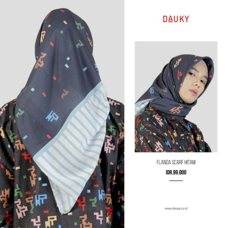 FLANDA SCARF DAUKY/KERUDUNG MOTIF DAUKY