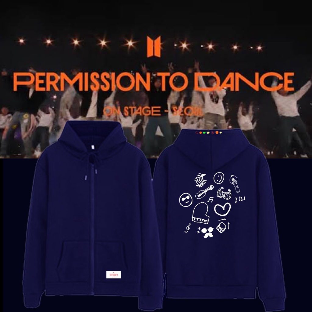 Jaket Zipper Bangtan Permission to Dance stage Seoul