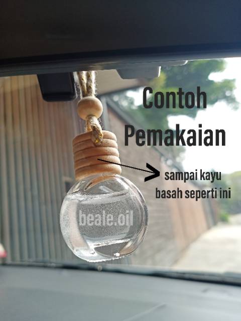 Car Diffuser Kaca Gantung 10ml - Diffuser Pengharum Mobil Ruangan - Parfum Mobil Aromaterapi botol kaca tutup kayu botol parfum kaca gantung mobil kosong tutup kayu 10ml 8ml 10 ml 8 ml 5 ml kaca tebal botol kosong diffuser untuk parfum pengharum ruangan