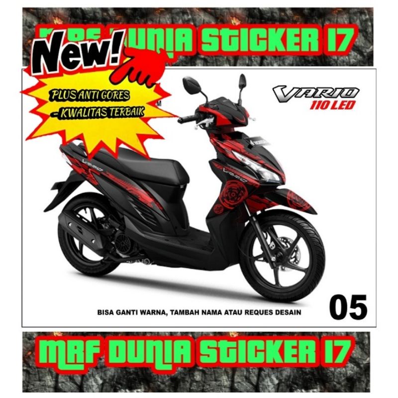 Sticker Decal Motor Vario 110 Led Full Body dekal motor Vario 110 Led Full Body Stiker Striping moto