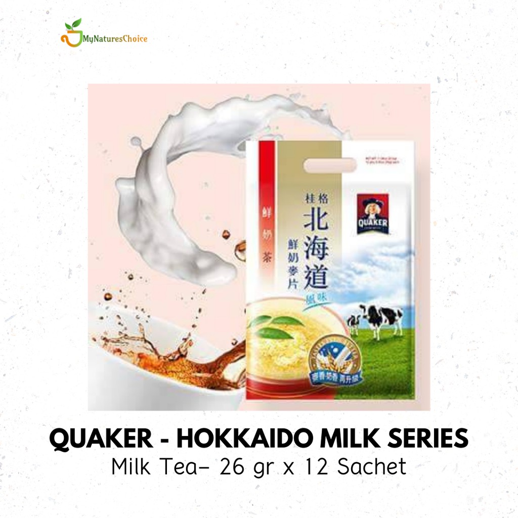 Quaker Oats HOKKAIDO MILK Series - Milk Tea ( 26gr x 12 Sachet) - Import Taiwan