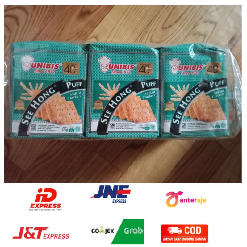 

Biskuit See Hong Puff (Gabin) Malkist Crackers 1 Pack Isi 6 Pcs × 270 gram