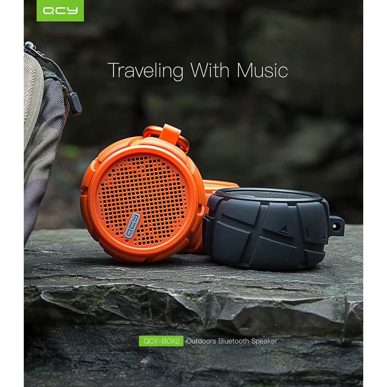 QCY BOX2 Bluetooth Speaker Waterproof with Carabiner
