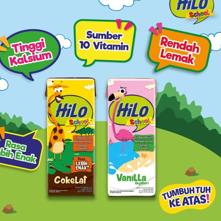 

Promo - 1 Karton - HiLo School Vanilla Vegiberi To Drink 200ml 24 tetrapack - Susu Tinggi Kalsium Rendah Lemak