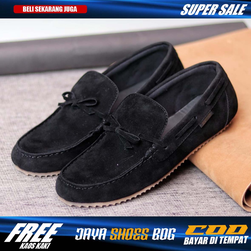 CELTI Sepatu Kasual Sepatu Slip On Pria Kulit Suede Pu Leather Simple Murah Anti Slip Brand Original