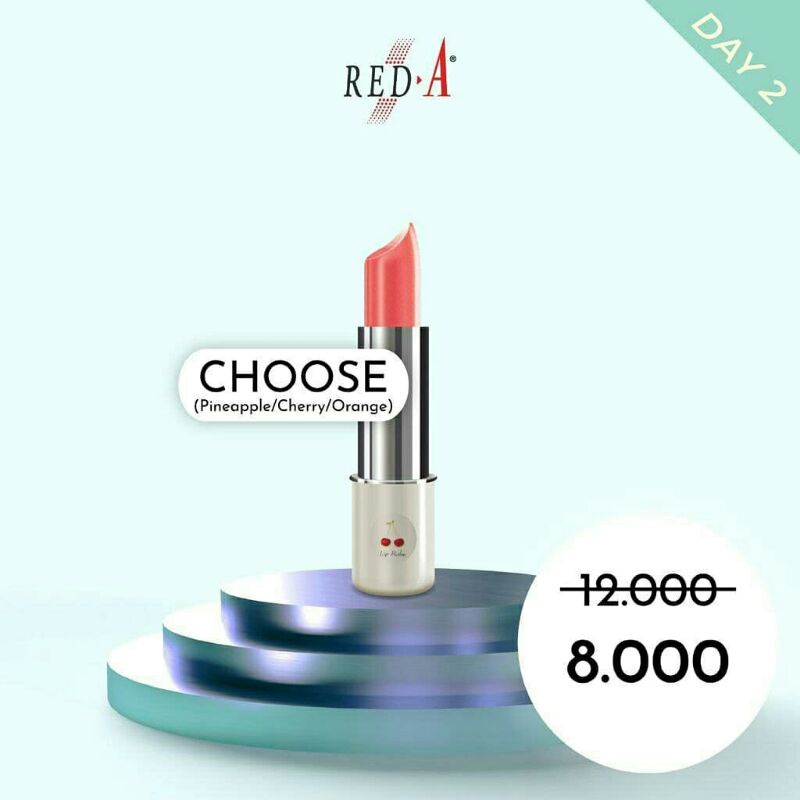 Red A Lip Balm Orange Pineapple Cherry Grape Apple Pelembab Bibir