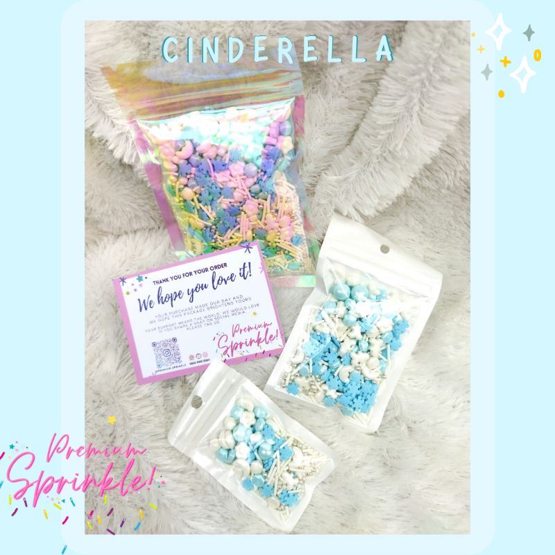 

Sprinkle dekorasi kue topping cake cookies hiasan ulang tahun Cinderella
