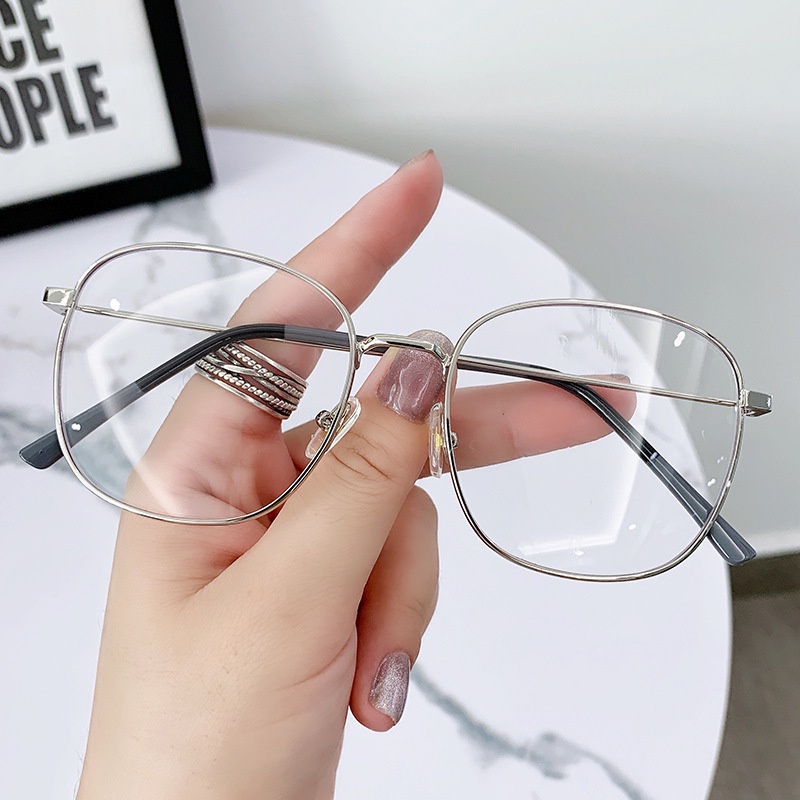 Kacamata Myopia 1.0-4.0 Bingkai Bulat Bahan Logam Gaya Klasik Untuk Unisex